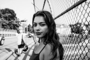 Woman in an urban setting